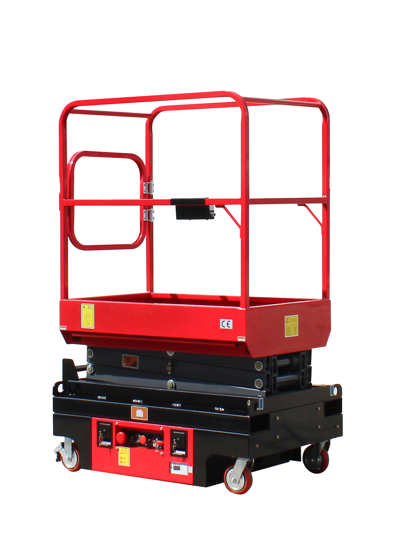 What are the precautions during the operation of mini electric scissor lifts