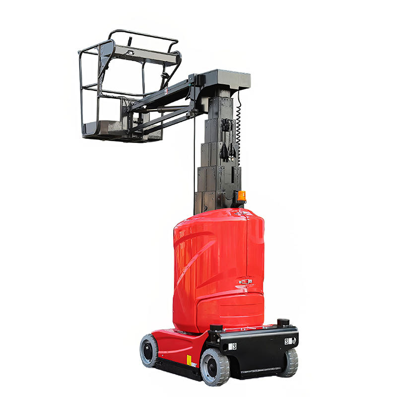 What is the working range of a VERTICAL MAST BOOM LIFT WITH JIB?